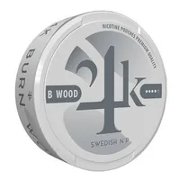 24K Burn Wood Large All White 25mg Nicotine Pouch