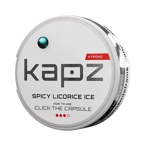 Kapz Spicy Licorice Ice Mini Strong Nicotine Pouch