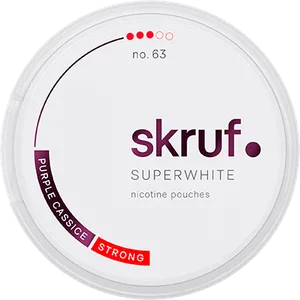 Skruf Superwhite no.63 Purple Cassice Strong Nicotine Pouch