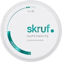 Skruf Superwhite no.52 Fresh Mint Medium Nicotine Pouch