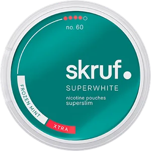 Skruf Superwhite no.60 Frozen Mint Superslim Xtra Strong Nicotine Pouch