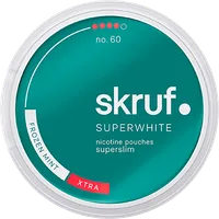 Skruf Superwhite no.60 Frozen Mint Superslim Xtra Strong Nicotine Pouch