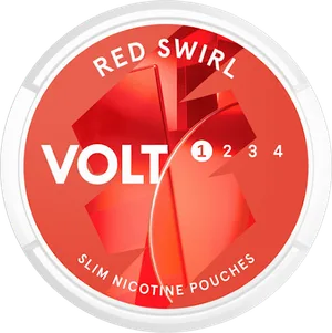 VOLT Red Swirl Slim All White Low Nicotine Pouch