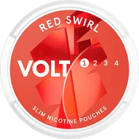 VOLT Red Swirl Slim All White Low Nicotine Pouch